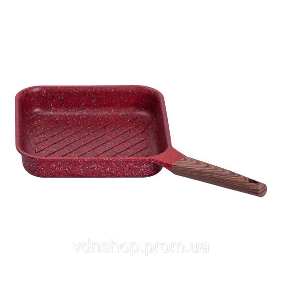 Сковорода-гриль алюминиевая, квадратная, 2,5 л, с антипригарным покрытием, 24 см MGC Red HP-4-443R | Зображення 4