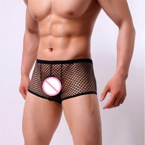 Мужские трусы боксеры в сетку Clever-Menmode черный L