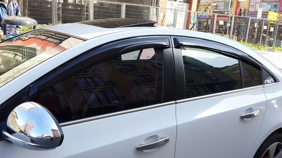 Молдинги стекол (нерж) Sedan, OmsaLine - Італійська нержавійка для Chevrolet Cruze 2009-2015 рр | Зображення 1