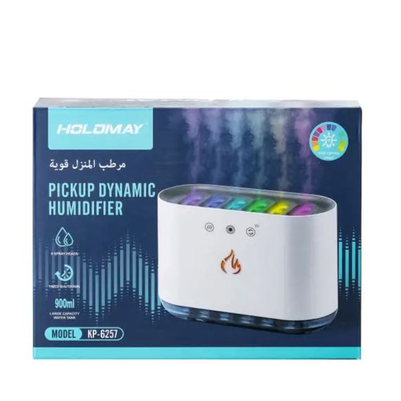 Зволожувач повітря з RGB-підсвічуванням і синхронізацією з музикою 900 мл, білий | Зображення 6