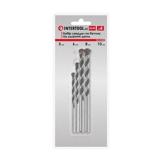 Набір свердел по бетону 4 од. INTERTOOL SD-0105 | Зображення 4