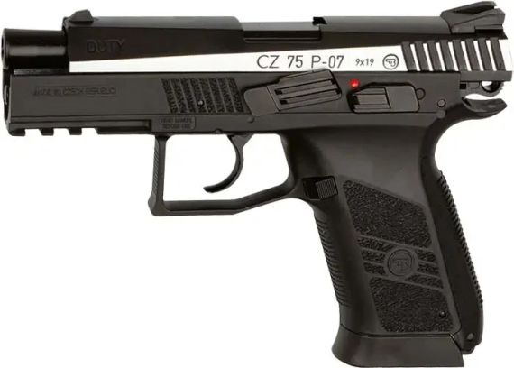 Пістолет пневматичний ASG CZ 75 P-07 Duty Nickel Blowback CO2 BB кал. 4.5 мм | Зображення 2