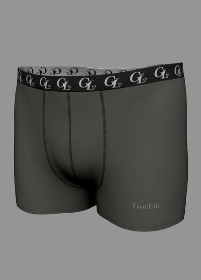 Чоловічі труси-боксери з широкою резинкою олива