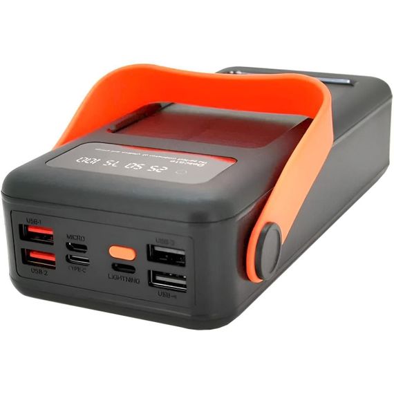 Повербанк NEW на солнечной батареи 50000 mAh c USB и встроенными кабелями PowerBank JS-635CX | Зображення 2