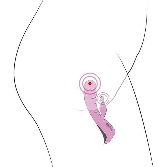 Вібратор Adrien Lastic Mini Trigger з масажними рухами стовбура | Зображення 4
