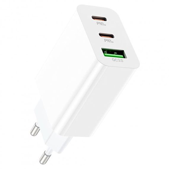 Сетевое зарядное устройство блок питания для телефона и планшета XPRO C99A PD20W+QC3.0 + Type C белый (33307-01) | Зображення 2