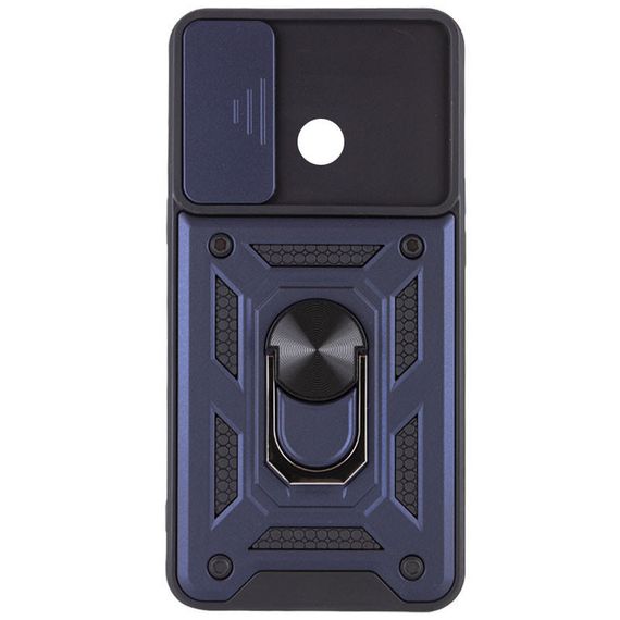 Ударостійкий чохол Camshield Serge Ring для Xiaomi Redmi A1+/Poco C50/A2+ TPU+PC, Шторка на камеру, Синій | Зображення 1