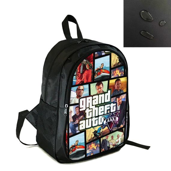 Рюкзак шкільний, міський, спортивний 38×28см з принтом GTA / Grand Theft Auto дитячий, підлітковий для хлопчика, дівчинки (4291)