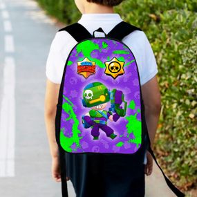 Рюкзак детский бравл старс 34х27см,городской ранец для мальчика с принтом (00380)