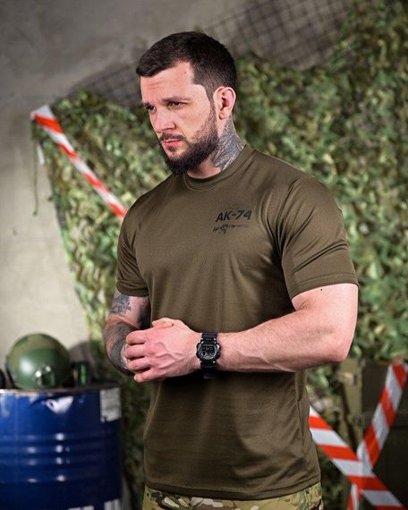 Тактична футболка з відводом поту АК-74 олива ПП7632 | Зображення 3