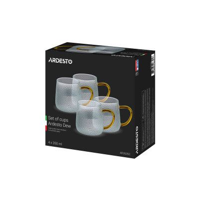 Набор чашек Ardesto Dew 350 мл 4 шт (AR2635C) | Зображення 2