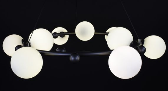 Люстра підвісна на 9 лампочок 27910 Графіт 30-150х86х86 см. | Зображення 1