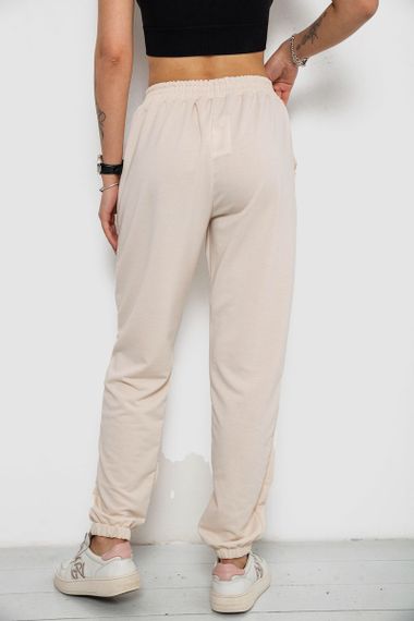 Спортивні штани жіночі, колір світло-бежевий, 238R347 | Зображення 3