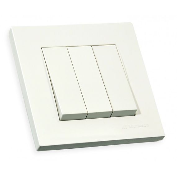 Вимикач 3 кл, 10 А, RITA, Mutlusan, білий (арт.47-00-02)