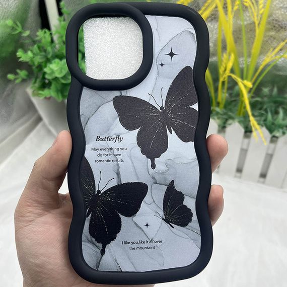 Чехол TPU Cloudy Pictures для Apple iPhone 16 Pro (6.3") Butterflies | Зображення 1