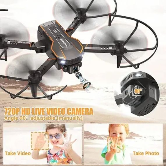 Мини-дрон квадрокоптер с камерой Q10 fpv camera drone | Зображення 2