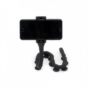 Гнучкий тримач для телефону з універсальними присосками Cute Worm Lazy Holder. Колір: чорний IB-42