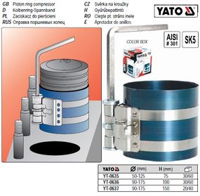Оправка поршньових килець YATO обжимка Ø=90-175 мм YT-0636