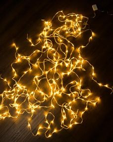 Гирлянда штора 3х3 м светодиодный водопад 380 LED теплый белый свет праздничная гирлянда на окно для декора