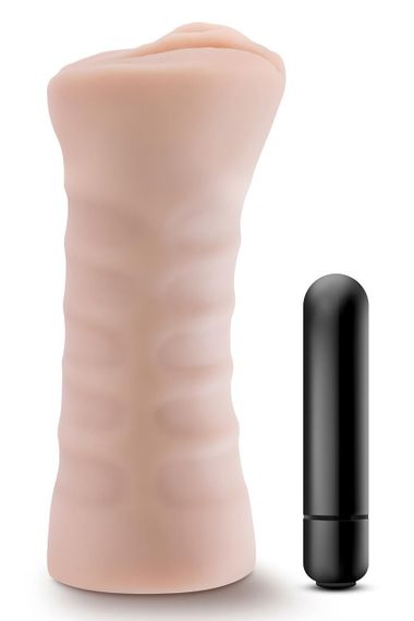 Мастурбатор вагіна Blush Enlust Ayumi з віброкулею, 12 см Sex Aura | Зображення 2