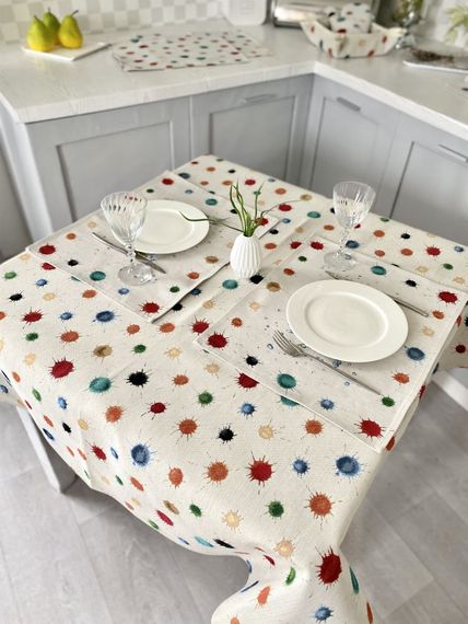 Скатертина гобеленова EDEN850B Limaso, 137x220, Прямокутна, Повсякденний, Без люрексу, 75% поліестер, 22% бавовна, 3% акрил, Гобелен | Зображення 3