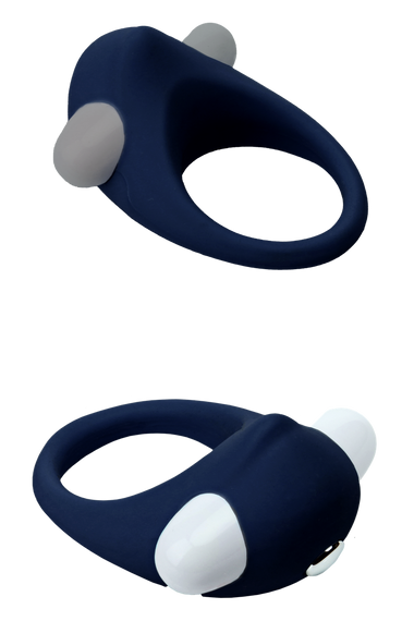 Ерекційне кільце з вібрацією Dream Toys Rings of Love, синій Sex Aura | Зображення 1