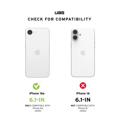 Чехол для мобильного телефона UAG iPhone 16E (4th Gen, 2025) Essential Armor MagSafe Black (114496114040) | Зображення 6