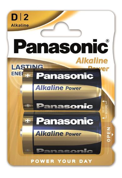 Батарейка Panasonic ALKALINE POWER щелочная D(LR20) блистер, 2 шт. (LR20REB/2BP)