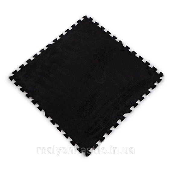 Підлога-пазл плюшевий ЧОРНИЙ 60*60*1cm (D) SW-00002079