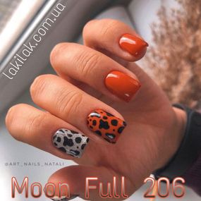 Гель-лак Moon Full №206 тіціановий 8мл