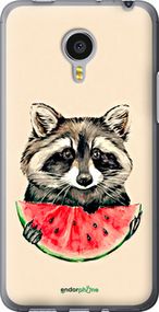 Чохол на Meizu MX4 PRO Єнотик з кавуном "4605u-132-2448"