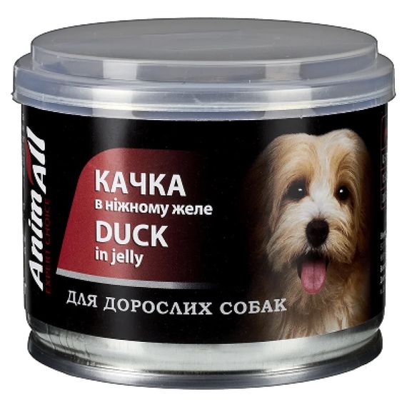 Вологий корм для собак з качкою AnimAll Dog Duck, 195 гр