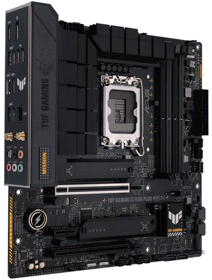 Материнcька плата ASUS TUF GAMING B760M-PLUS WIFI D4 s1700 B760 4xDDR4 M.2 HDMI DP Wi-Fi BT mATX (90MB1DG0-M0EAY0) | Зображення 2
