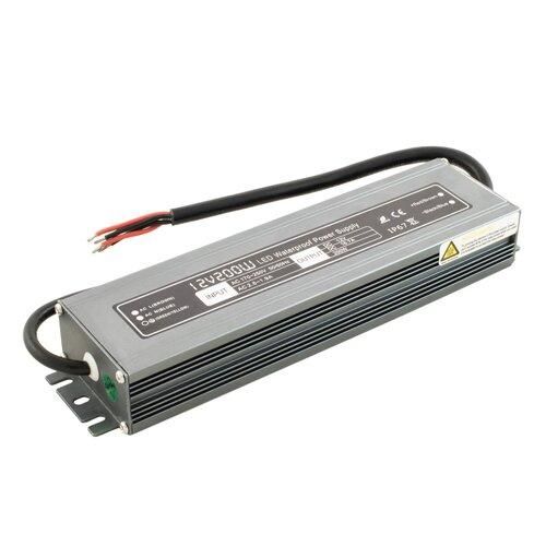 Блок живлення для лід стрічки DC12 200W WBP-200 16,6А герметичний