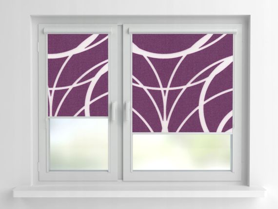 Рулонная штора Rolets Геометрия 2-52811-425 42.5x170 см закрытого типа Фиолетовая | Зображення 2