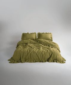 Постільна білизна Limasso Stonewashed Exclusive Ranforce 160 х 220 см Olive