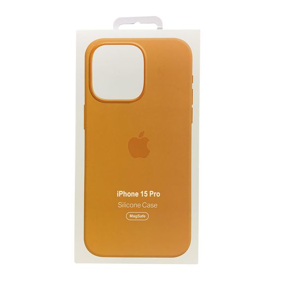 Чехол накладка Silicone Case Full with Magsafe для Apple iPhone 15 Pro- Orange | Зображення 2
