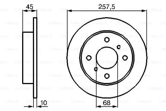 Диск гальмівний NISSAN ALMERA, BOSCH (0986478564) | Зображення 4