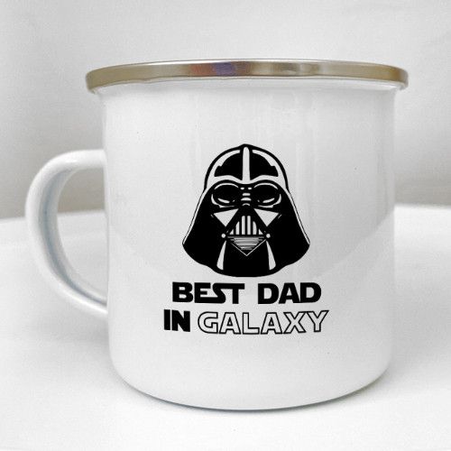 Кружка металлическая Camper Best dad in Galaxy 250 мл (KRM_23S031)