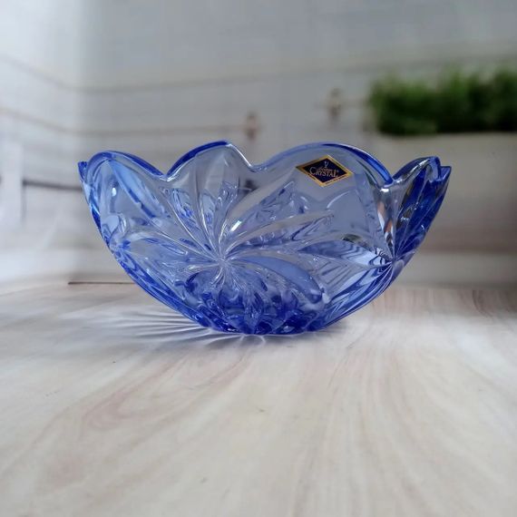 Фруктівниця Bohemia Flora Blue 6KG79/72S96/280/M 28 см синя
