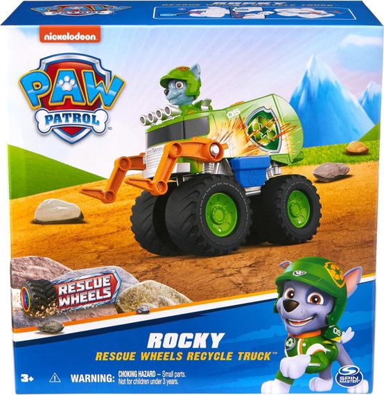 Paw Patrol Rescue Wheels Спасательный мусоровоз с водителем Рокки серии Мега колеса Щенячий патруль Оригинал | Зображення 1