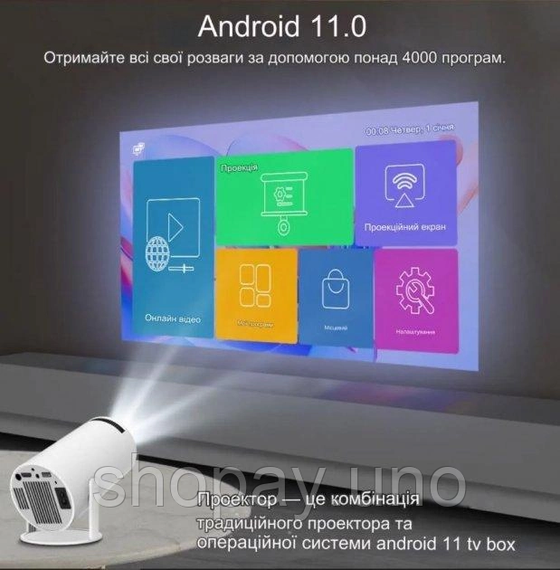 Смарт Проектор MAGCUBIC HY300 4K Android 11 HD BT5.0 Dual Wi-Fi Домашній кінотеатр | Зображення 2
