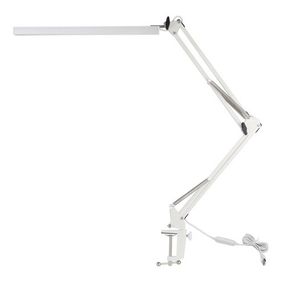 Лампа настольная LED на струбцине 10Вт, 2 колена, USB, белая