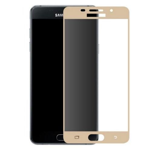 Full Cover защитное стекло для Samsung Galaxy A7 2016 (A710F, A7108) - Gold
