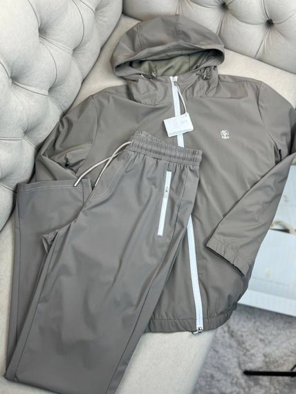 Комплект Brunello Cucinelli бежевий (білі вставки на кишенях) sp115