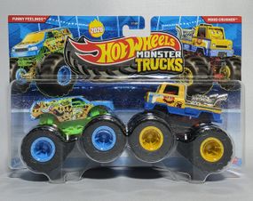 Подарочный набор 2 монстр-трака Хот Вилс Funny Feeling vs Mood Crusher Оригинал Hot Wheels Monster Trucks