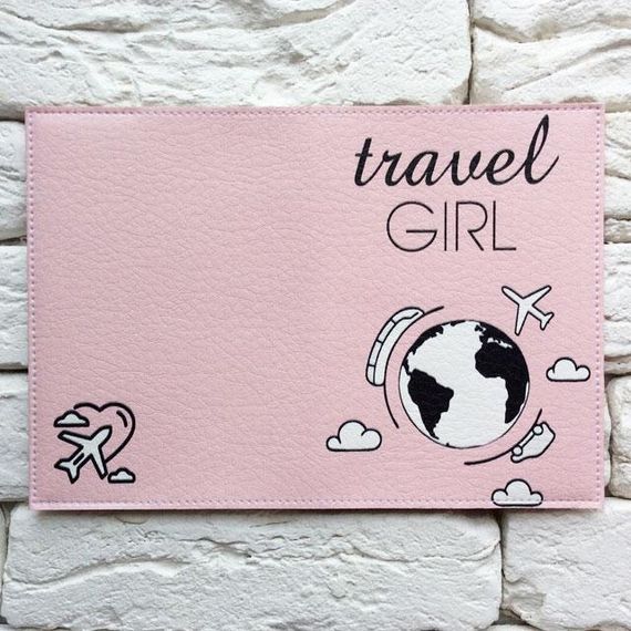 Обложка для паспорта Travel girl (розовый) | Зображення 2
