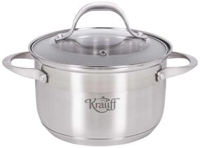 Каструля Krauff Lokka 26-242-033, 2.9 л, 18 см, з нержавіючої сталі з кришкою, для всіх типів плит