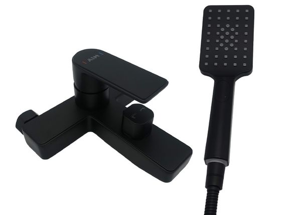 Змішувач для ванни латунь AIM чорний матовий DG00731 (matte black)