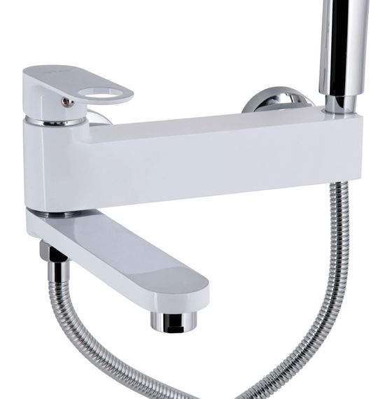 Змішувач для ванни Qtap Jay, Chrome/White (k35) з душовим гарнітуром QTJAY260CRW45554 | Зображення 6